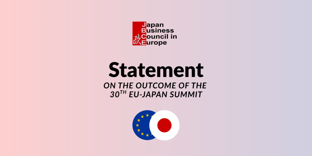 JBCE Statement on the Outcome of the 30th EU-Japan Summit